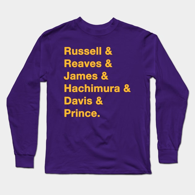 Lakers '23-'24 Playoff Squad Long Sleeve T-Shirt by IdenticalExposure